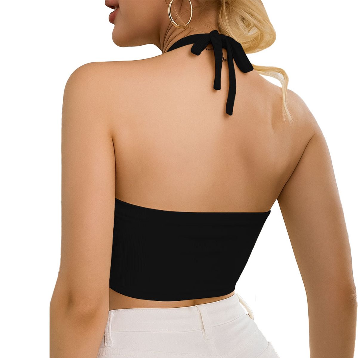 GENERICO - Top Mujer Bra Rib Grueso 604Gen Ana-07 Color Negro