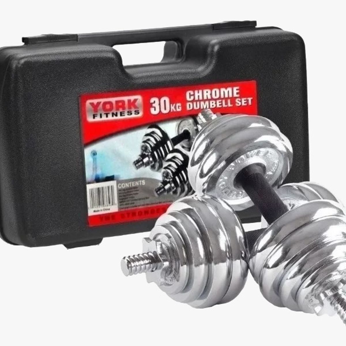 OEM - Juego de Mancuernas 30KG Metal Ajustables Pesas Cromadas Maletín