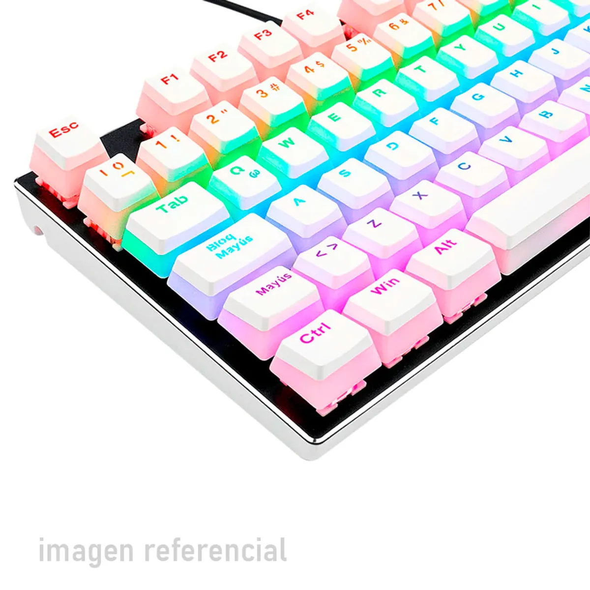 REDRAGON - Keycaps Teclas Redragon SCARAB Blanco Español Latam A130W-SP