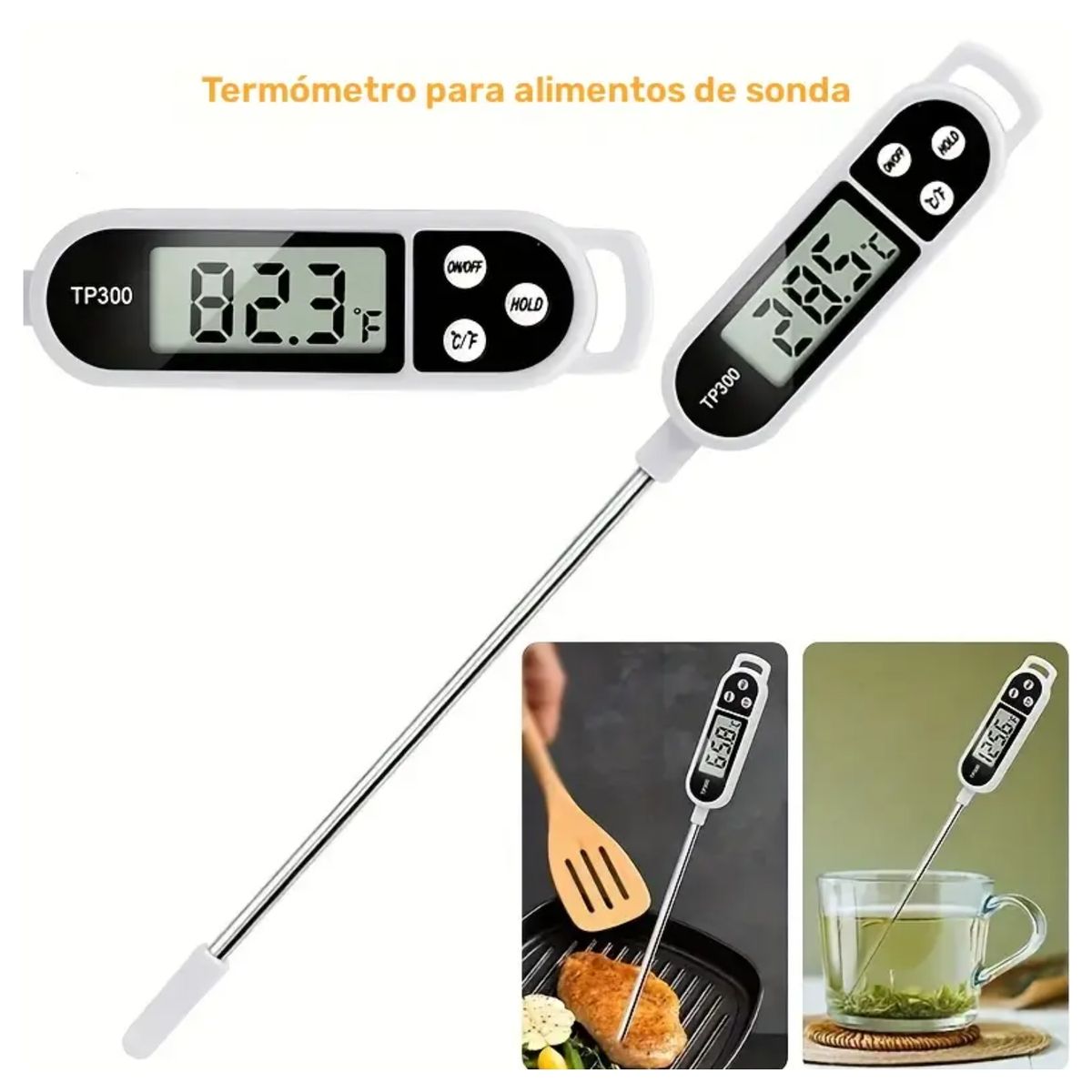 GENERICO - Termómetro Digital CYCG con Sonda Alta Precisión ±01°C°F