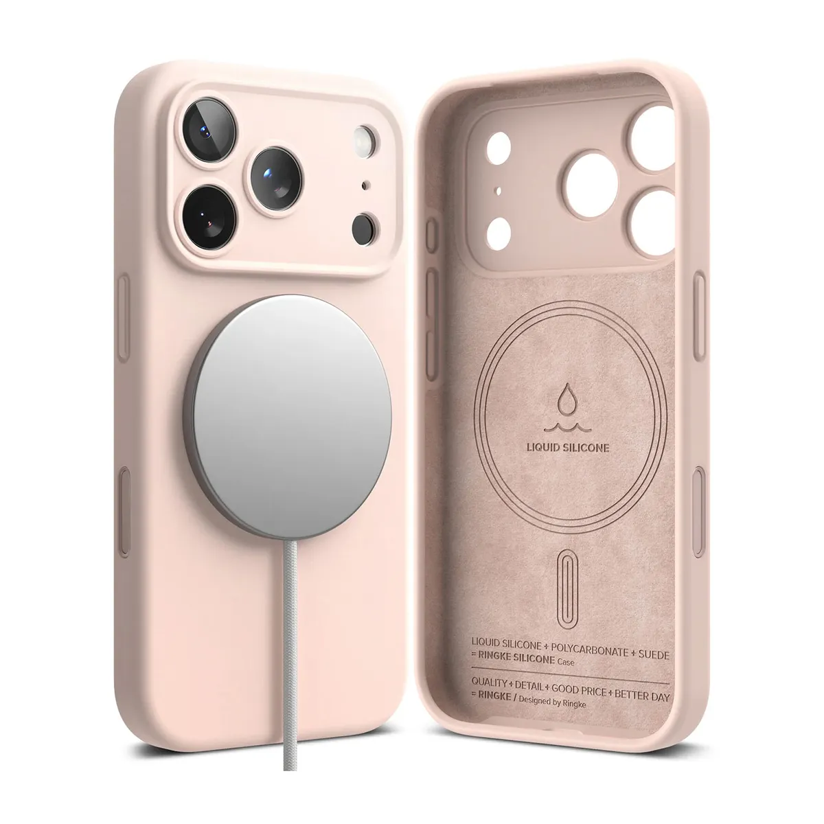 RINGKE - Case Para iPhone 17 Pro Max Ringke MagSafe Silicona Rosa