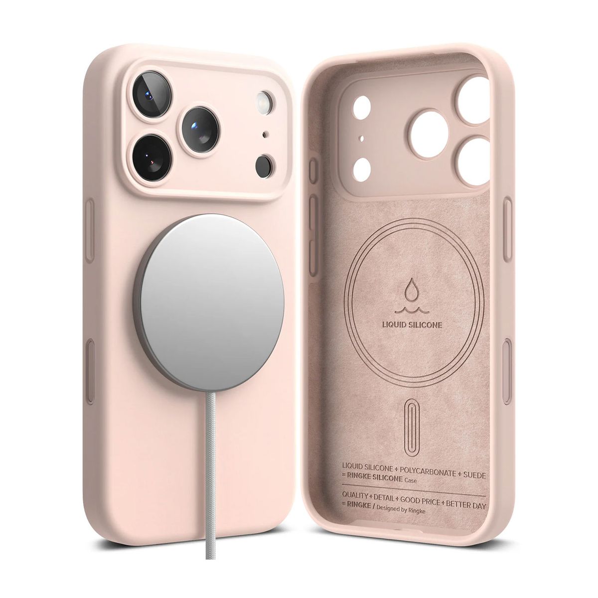 RINGKE - Case Para iPhone 17 Pro Max Ringke MagSafe Silicona Rosa