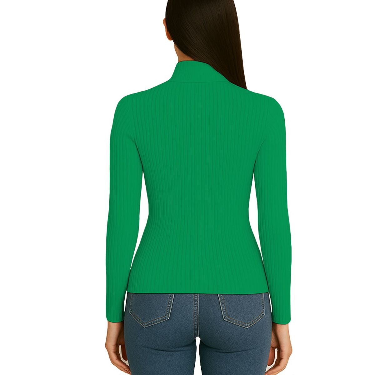 GENERICO - Polo Cafarena Manga Larga Rib Grueso Sab-16 Color Verde Claro