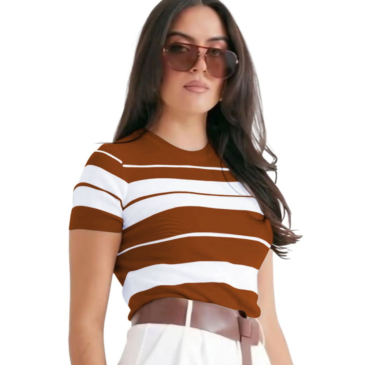 GENERICO - Polo Mujer Hilo New Ecoshoping 359G-17 Color Marron