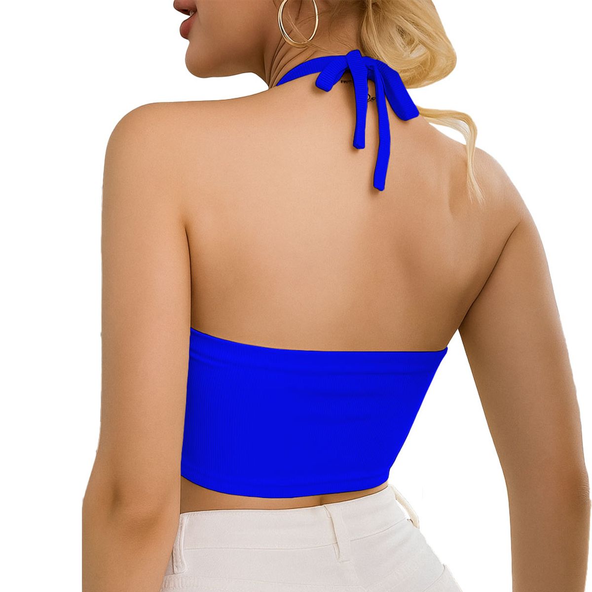 GENERICO - Top Mujer Bra Rib Grueso 604Gen Ana-07 Color Azulino