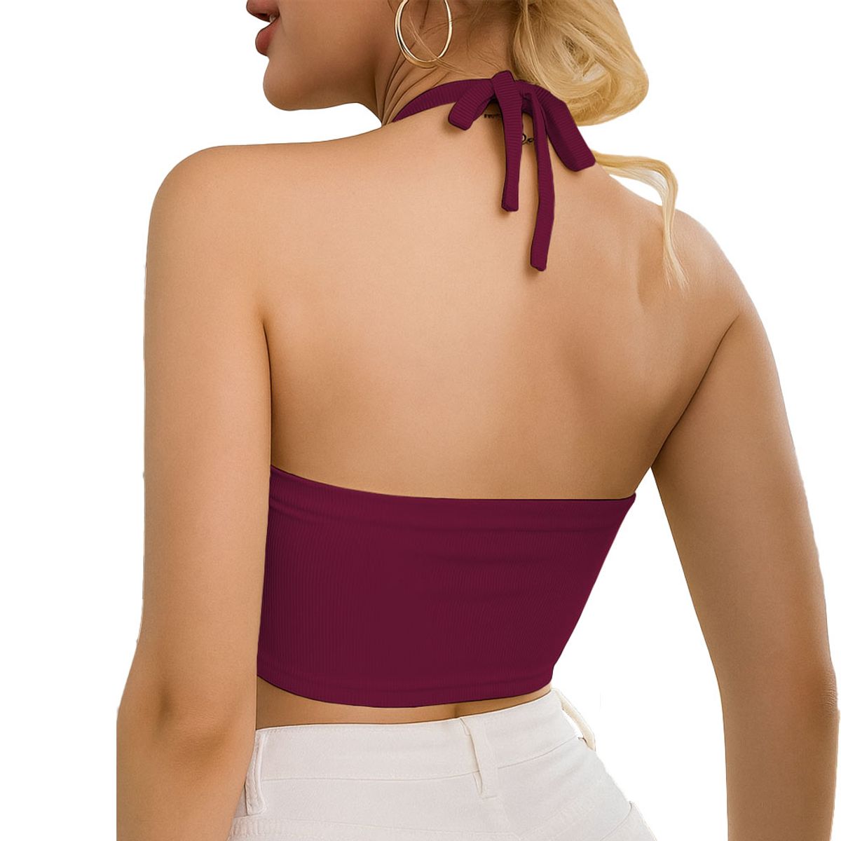 GENERICO - Top Mujer Bra Rib Grueso 604Gen Ana-07 Color Guinda