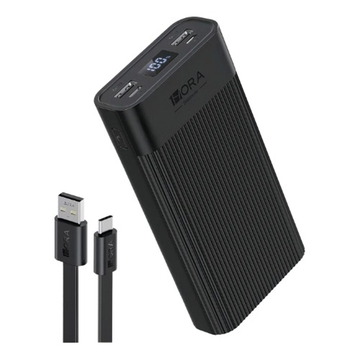 OEM - Power Bank 20000mah Bateria Portatil Con 2 Puertos Negro
