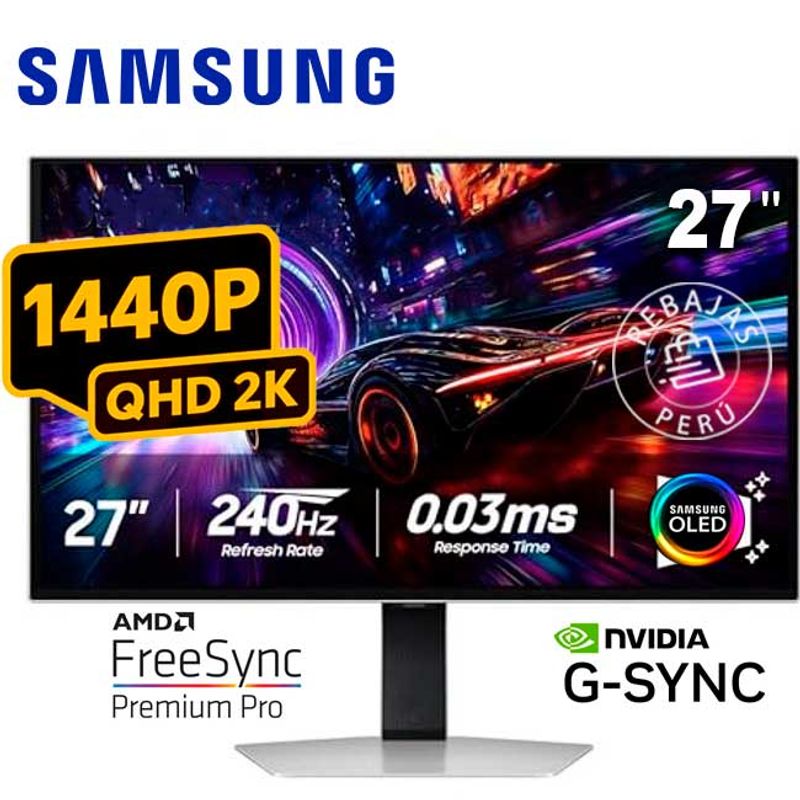 SAMSUNG - Monitor Samsung Odyssey OLED G6 27 QHD 240Hz 003ms Gaming HDMI DP
