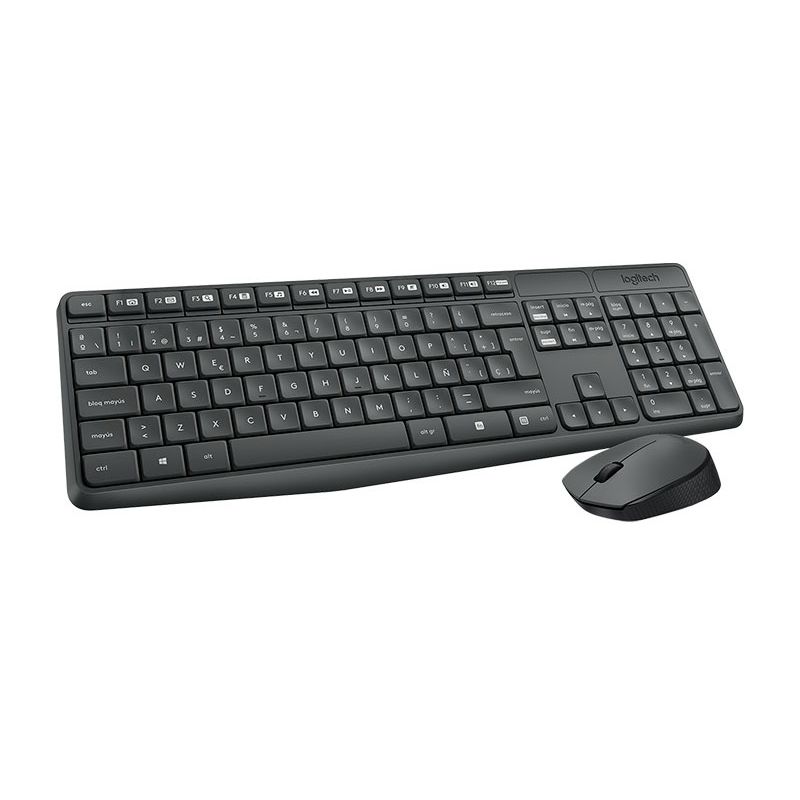 LOGITECH - LOGITECH TECLADO + MOUSE MK235 INALAMBRICO USB NEGRO ESPAÑOL