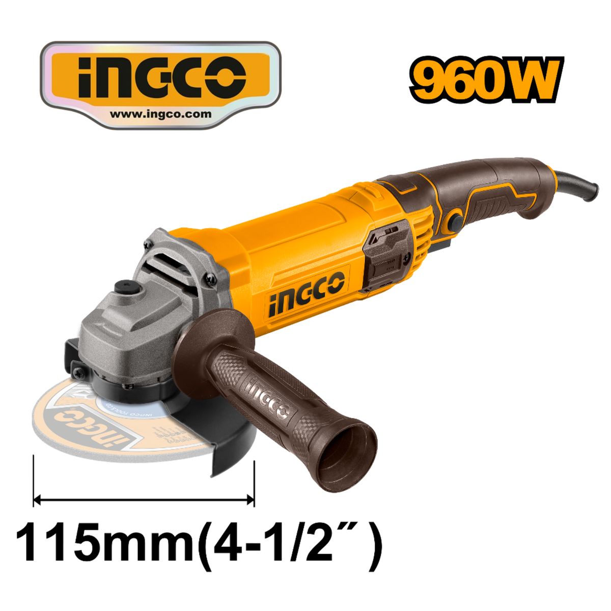INGCO TOOLS - AG9608 AMOLADORA ANGULAR 960W