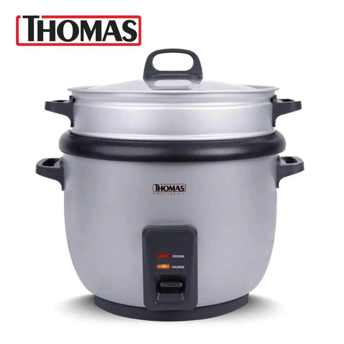 THOMAS - Olla Arrocera THOMAS 2.2 Lt con vaporera TH-36P Blanco