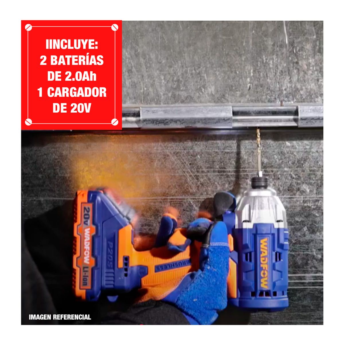 GENERICO - Atornillador Impacto 210nm Inalámbrico 20v Batcar- Wcd2b21