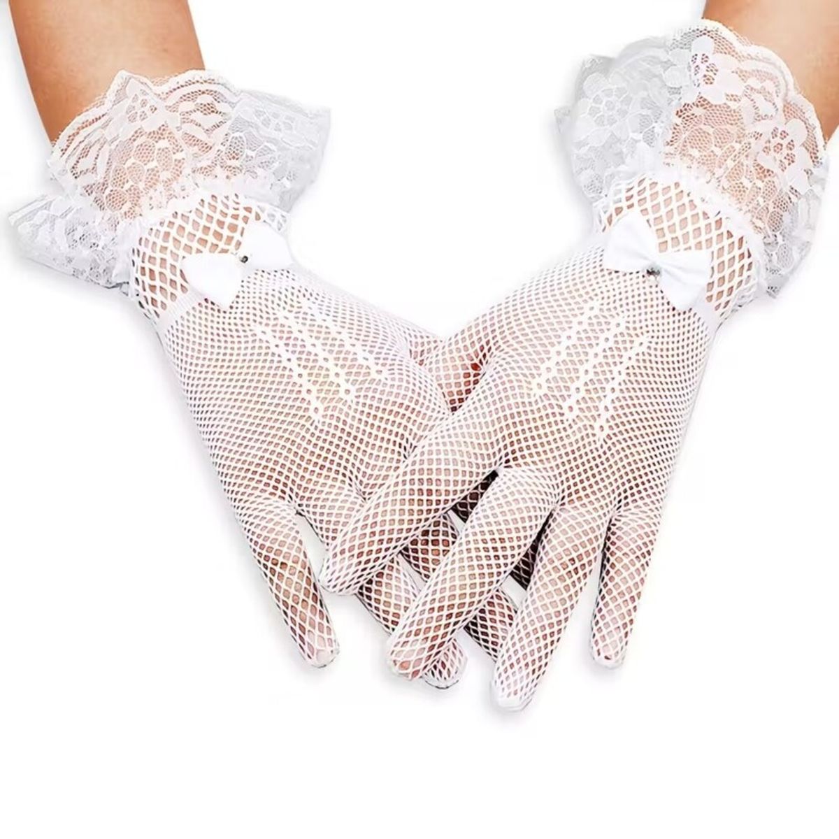 GENERICO - GUANTES BLANCO PARA NIÑA PRIMERA COMUNION