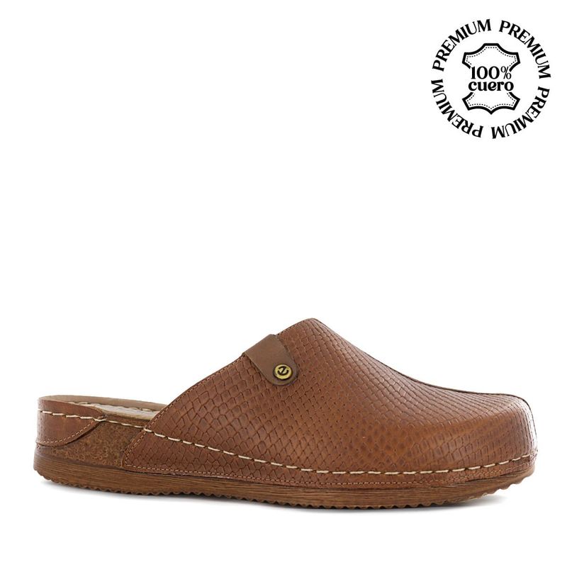 ECCO - Zueco Ecco Cuero Grabado Mujer Patty30 Castaño