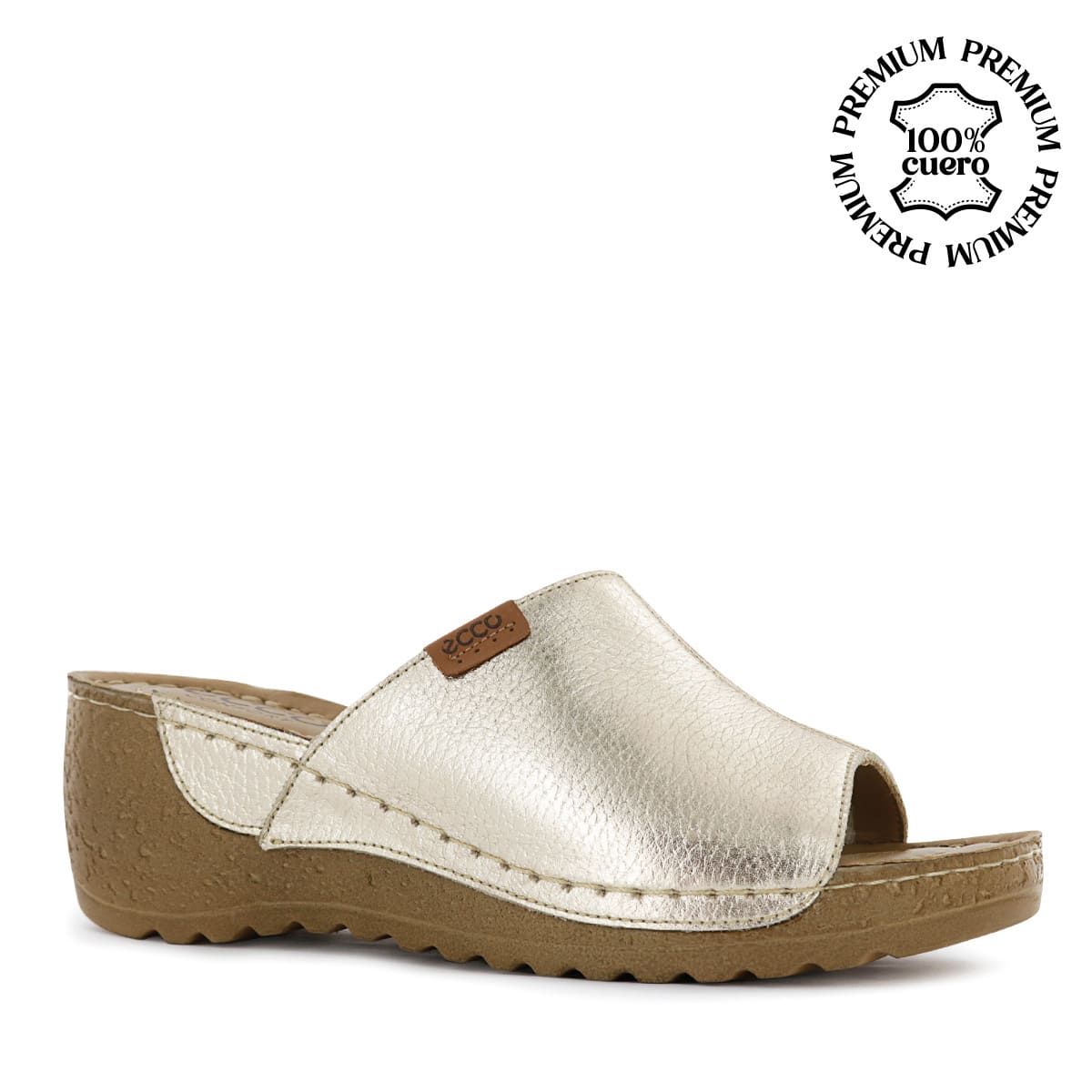 ECCO - Sandalia Ecco Cuero Folia Mujer Mayra24 Oro