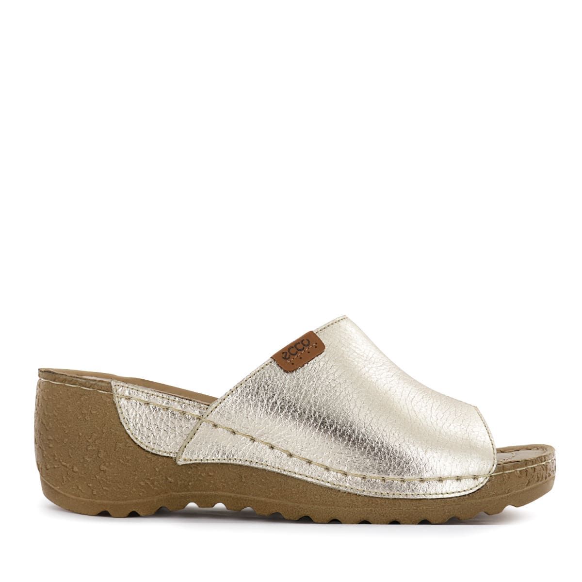 ECCO - Sandalia Ecco Cuero Folia Mujer Mayra24 Oro