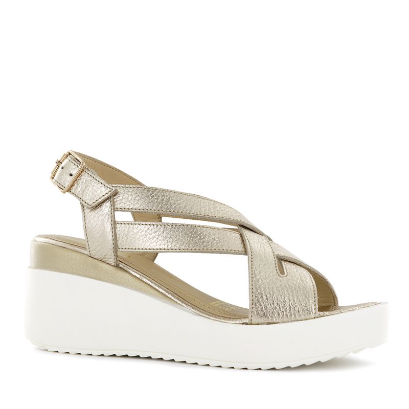 ECCO - Sandalia Ecco Cuero Folia Mujer Jaspe09 Oro