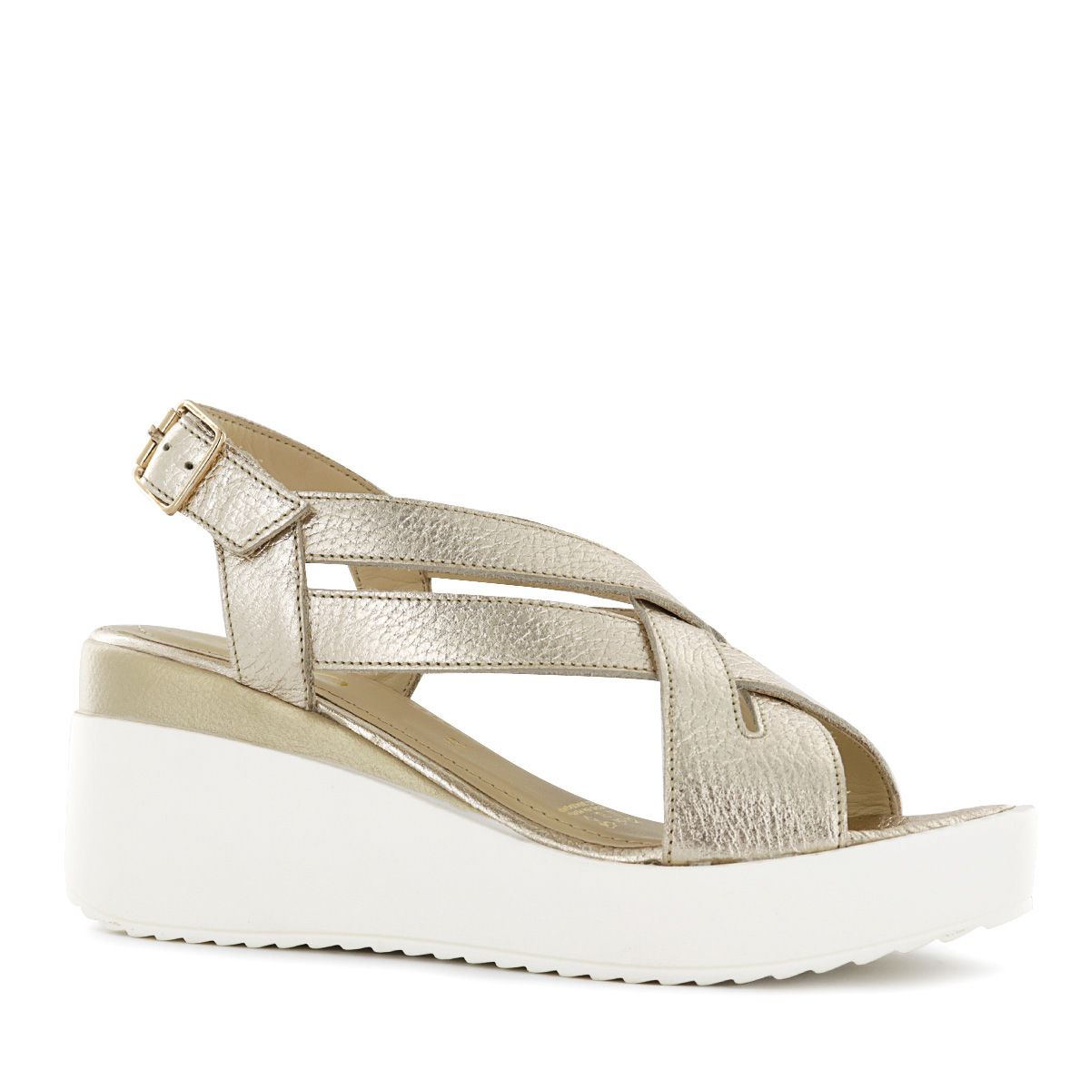 ECCO - Sandalia Ecco Cuero Folia Mujer Jaspe09 Oro