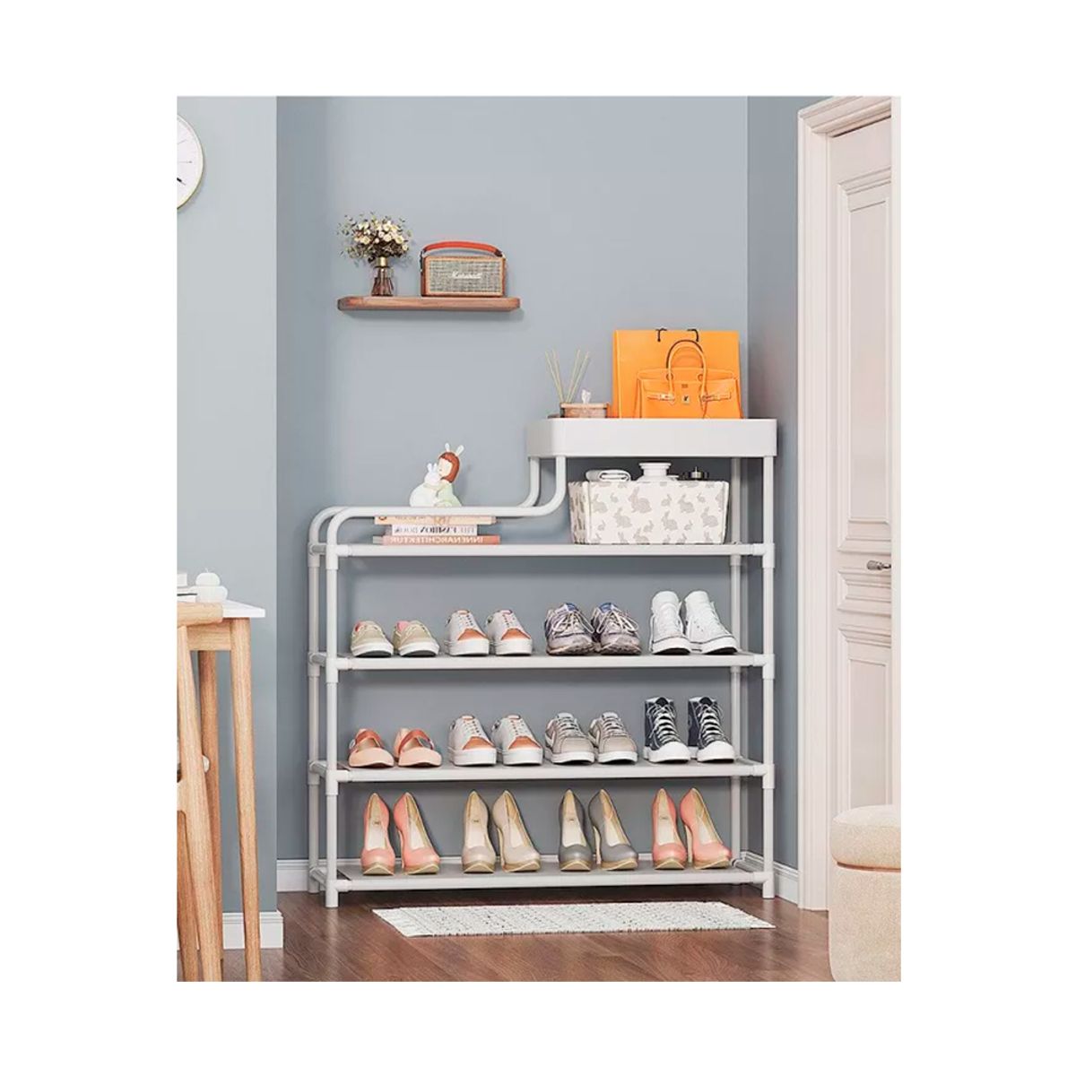 GENERICO - Zapatera Estante Organizador De 5 Niveles 80CM New Blanco