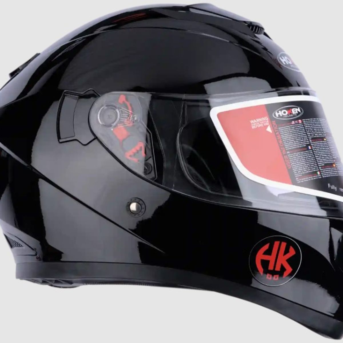 GENERICO - CASCO MOTO HOKEN 834 NEGRO BRILLO
