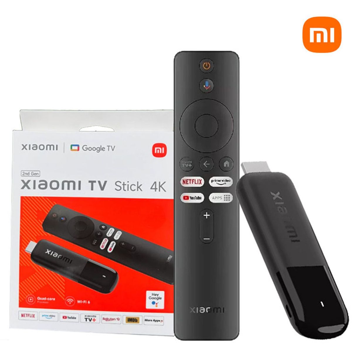 XIAOMI - Xiaomi Tv Stick 4k - 2ª Generación Google Tv Control Remoto por Voz