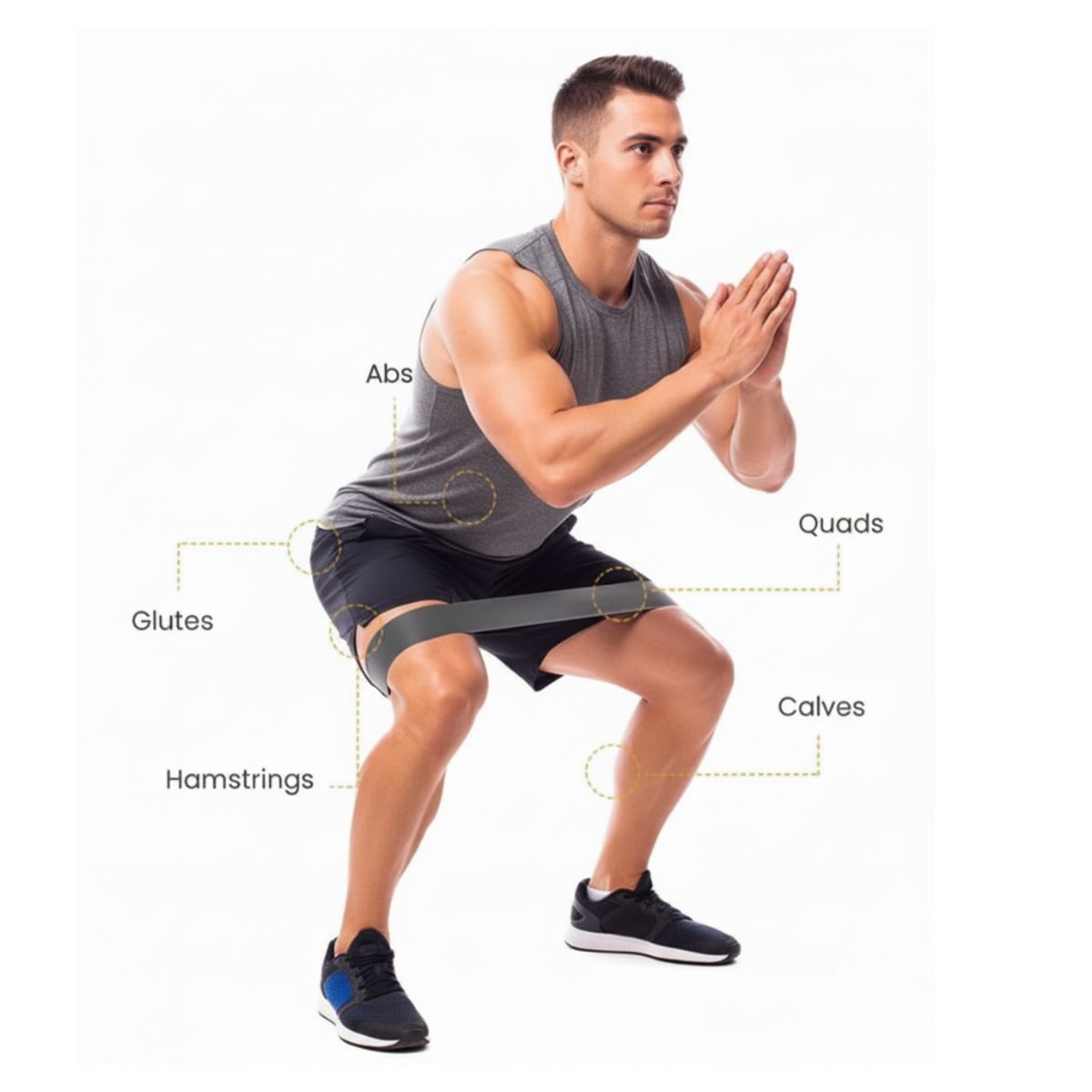 MYGYM HOME EQUIPMENT - SET DE 3 BANDAS RESISTENCIA ELÁSTICA DE TELA MULTIFUNCIONAL