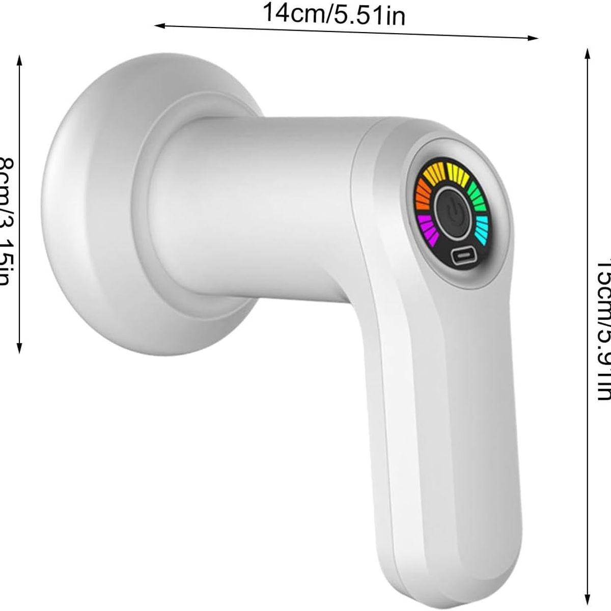OEM - Masajeador Vibropercutor Corporal USB con 5 Cabezas y 6 Velocidades