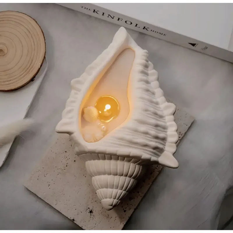 GENERICO - Porta Vela Caracola Luz Hecha a mano