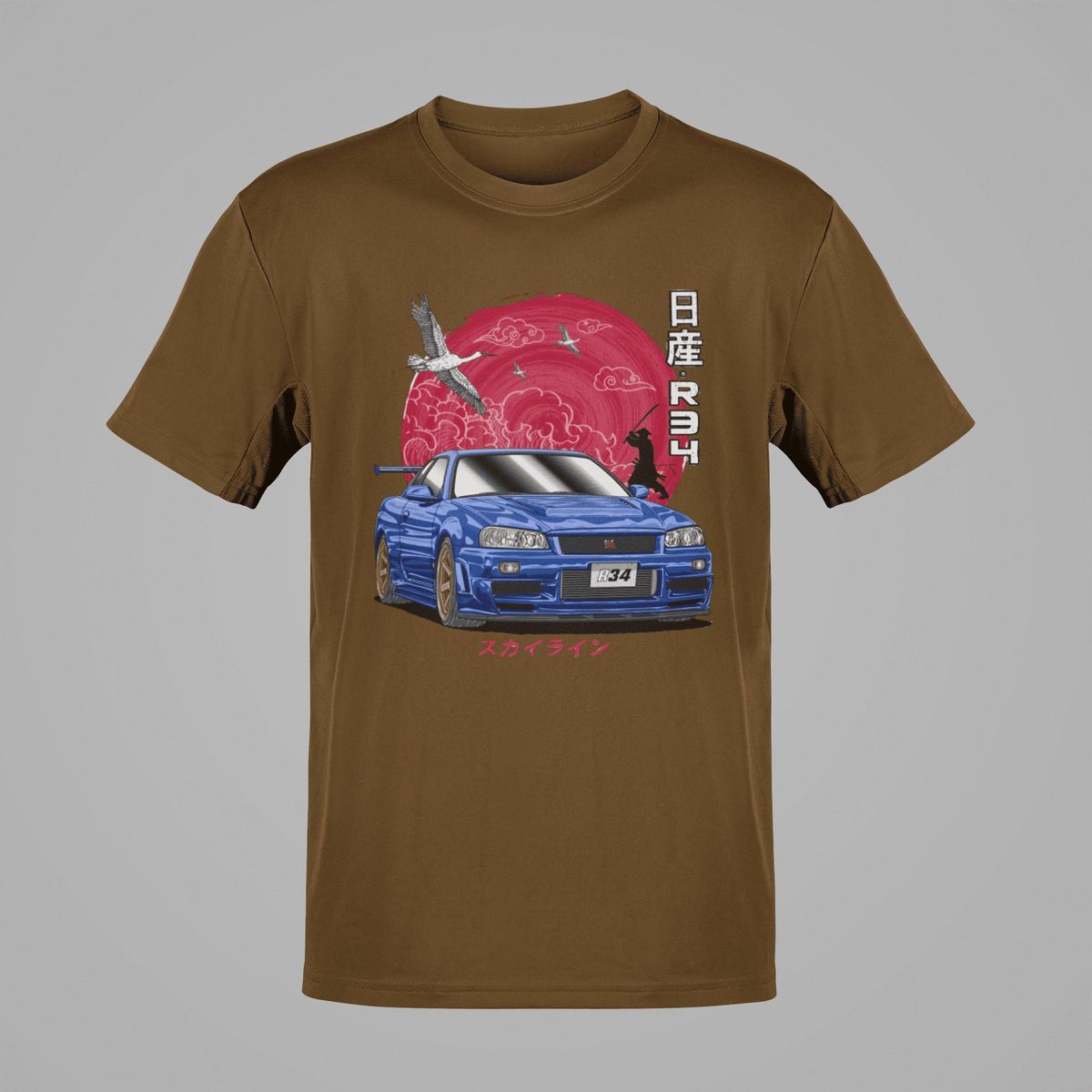 GENERICO - Camiseta Skyline GTR34 Polo Auto Tunning Godzilla Algodon