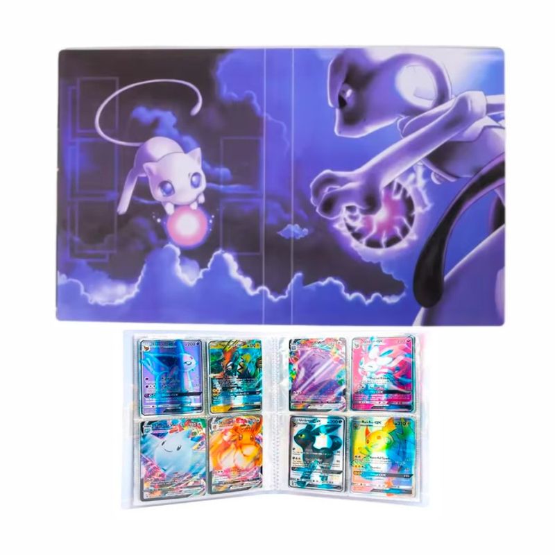 GENERICO - Folder 4 Bolsillos 240 Cartas Mew VS Mewtwo
