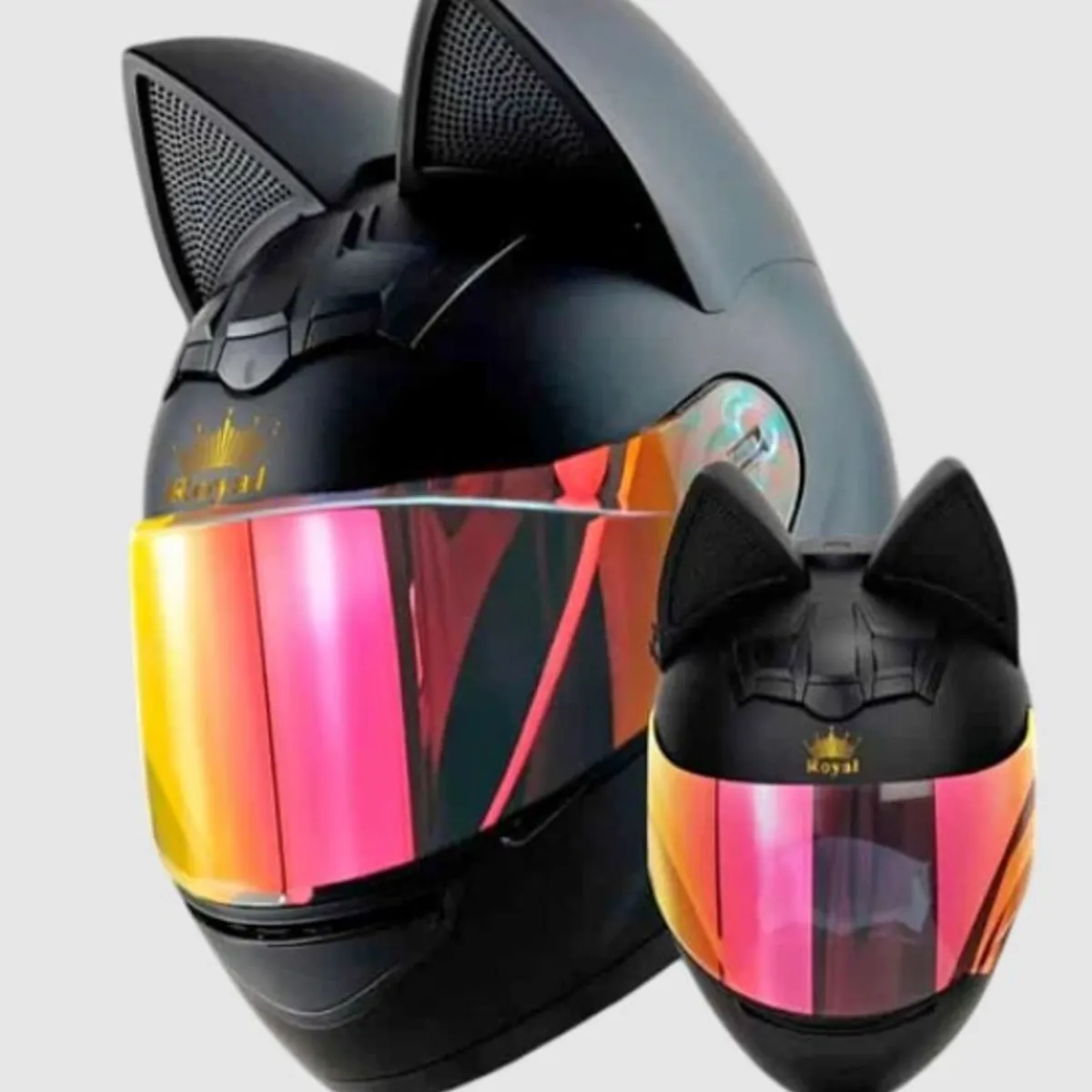 ROYAL - CASCO MOTO ROYAL GATO NEGRO MATE