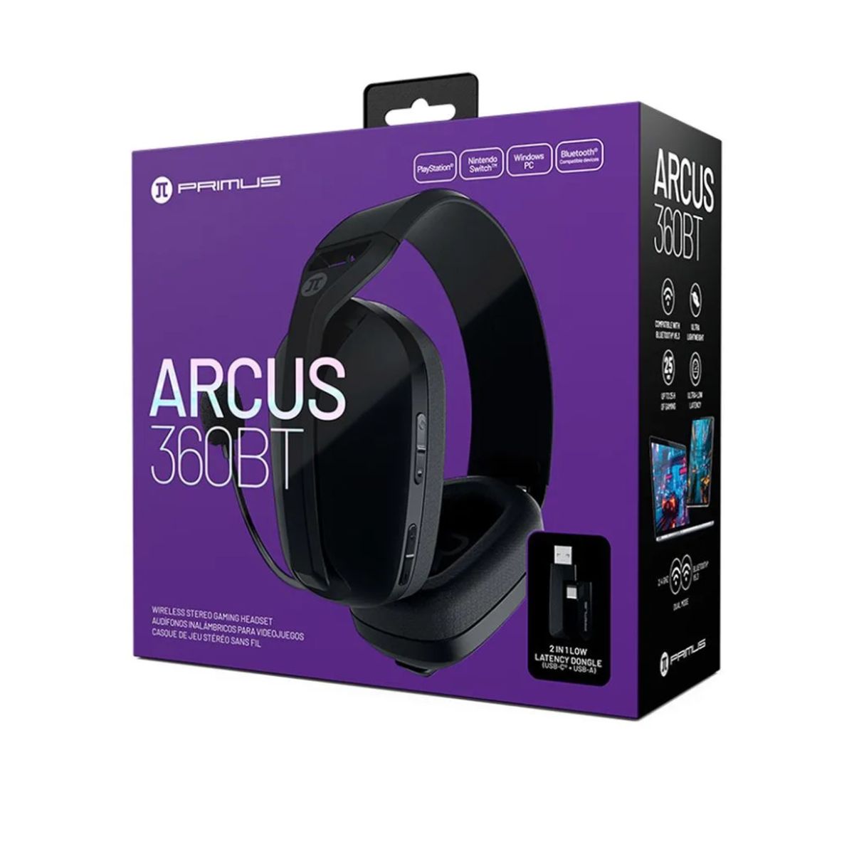 PRIMUS GAMING - Audífono Gamer Primus Arcus 360bt WirelessBT Negro pbh-360bk