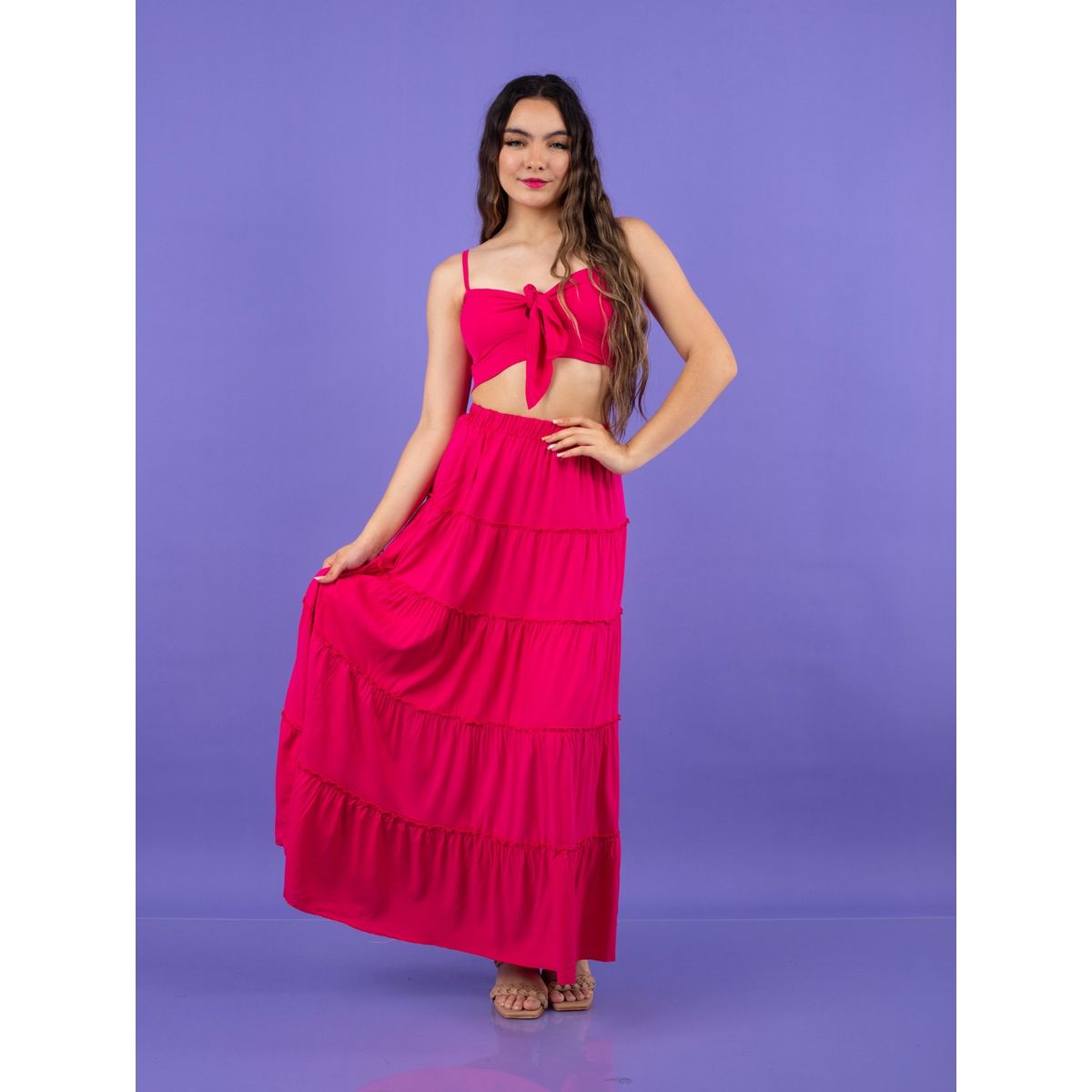 ALLEZ COLLECTION - MAXIVESTIDO CALI LARGO DOS PIEZAS