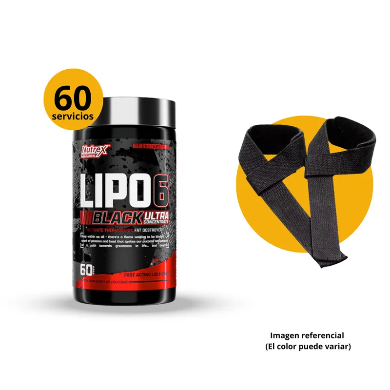 GENERICO - LIPO 6 BLACK ULTRA CONCENTRATE 60 CAP + STRAPS