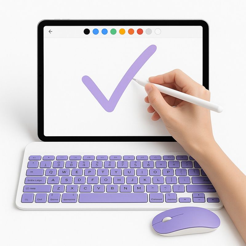 GENERICO - Teclado Con Mouse Bluetooth Inalambrico Para Tablet + Lapiz Universal