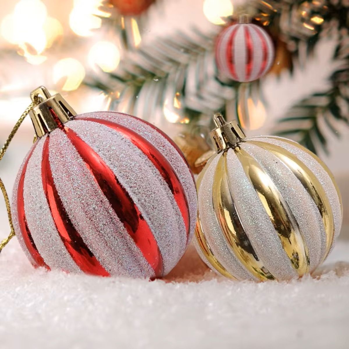 GENERICO - Adornos de bolas navideñas 12cm esferas decorativas