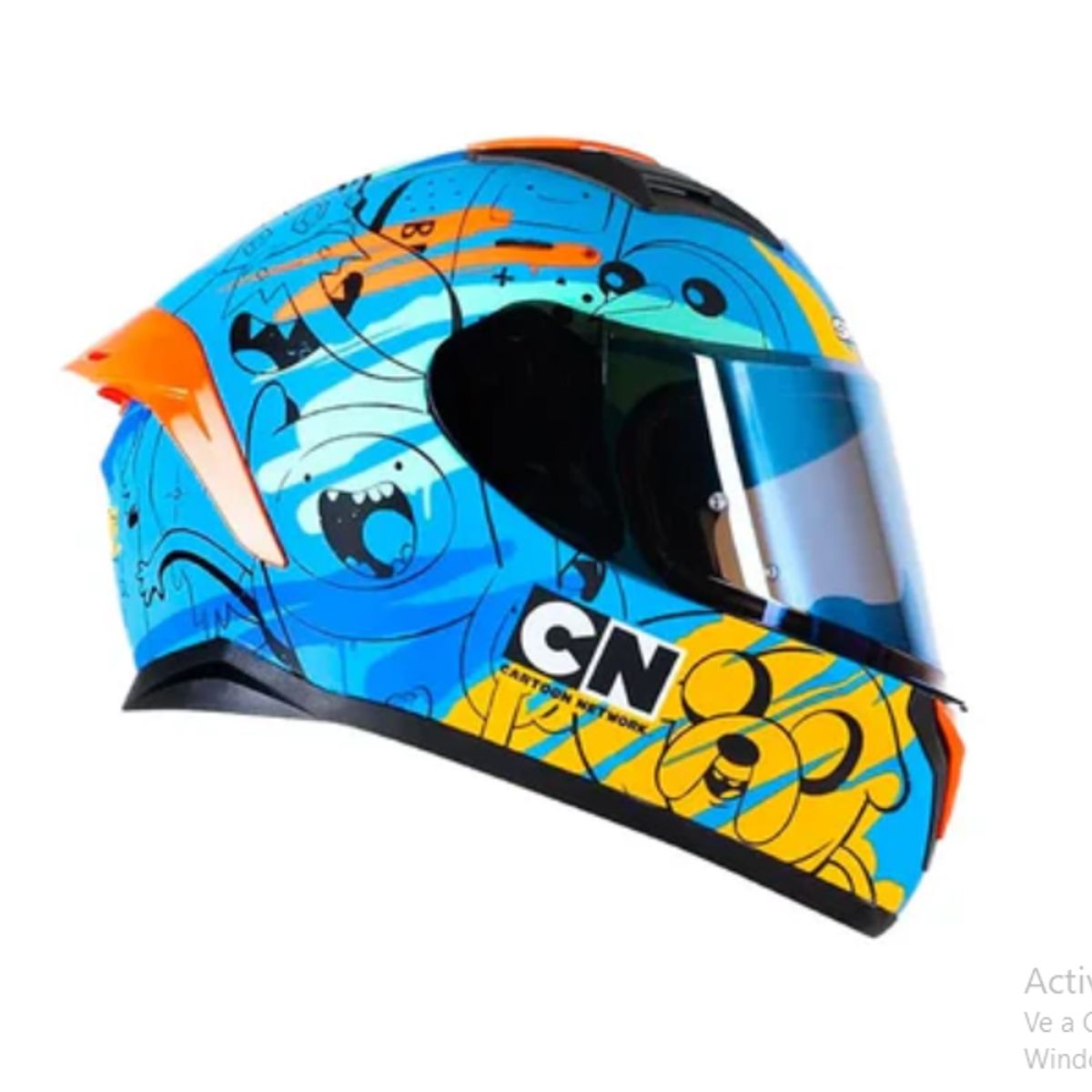 GENERICO - CASCO MOTO SHAFT SH-582 SP ADVENTURE TIME AZUL