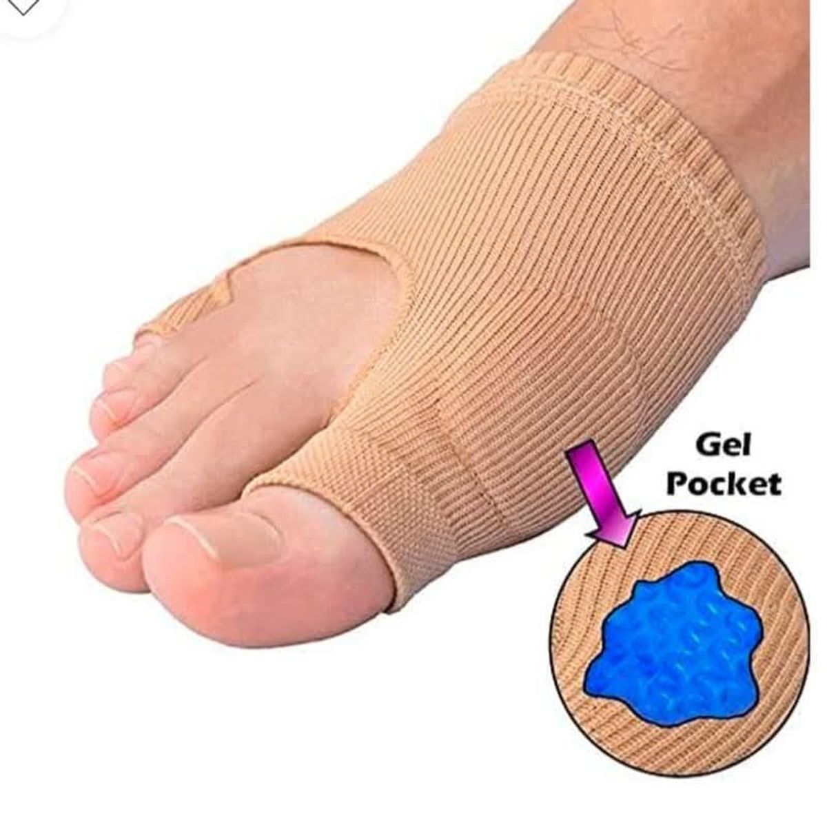 GENERICO - Protector metatarsal con gel ortopédico para juanetes