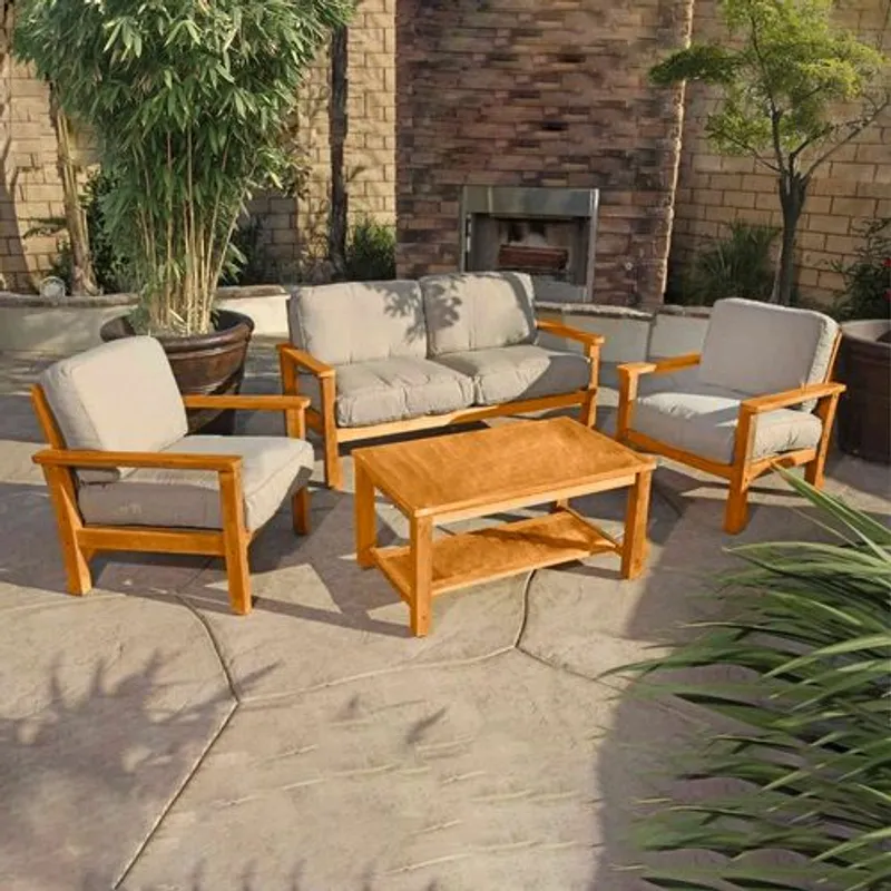 MOVENDA - Juego de terraza Gaviota 4 personas con mesa Movenda