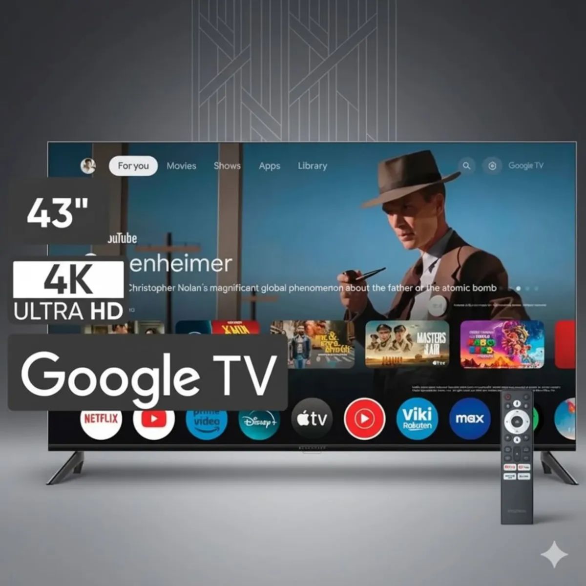 BLACKLINE - Televisor BLACKLINE 43 UHD 4K Smart TV BL43-T3000UD + ANTENA DIGITAL