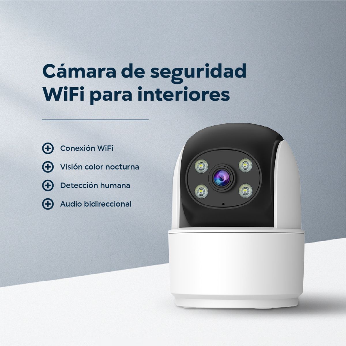 TRENDY TECH E I R L - CÁMARA DE SEGURIDAD UN LENTE WIFI 360 FULL HD INTERIOR VISIÓN NOCTURNA