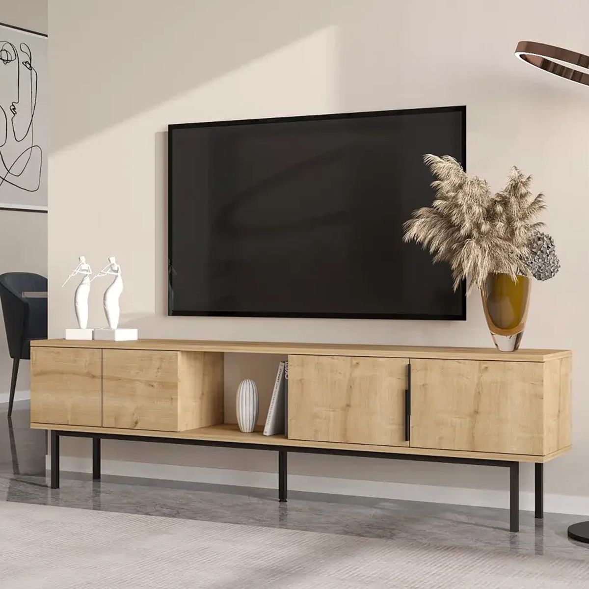 R&R MUEBLES - Mueble de TV Minimalista Bell Duna R&R MUEBLES
