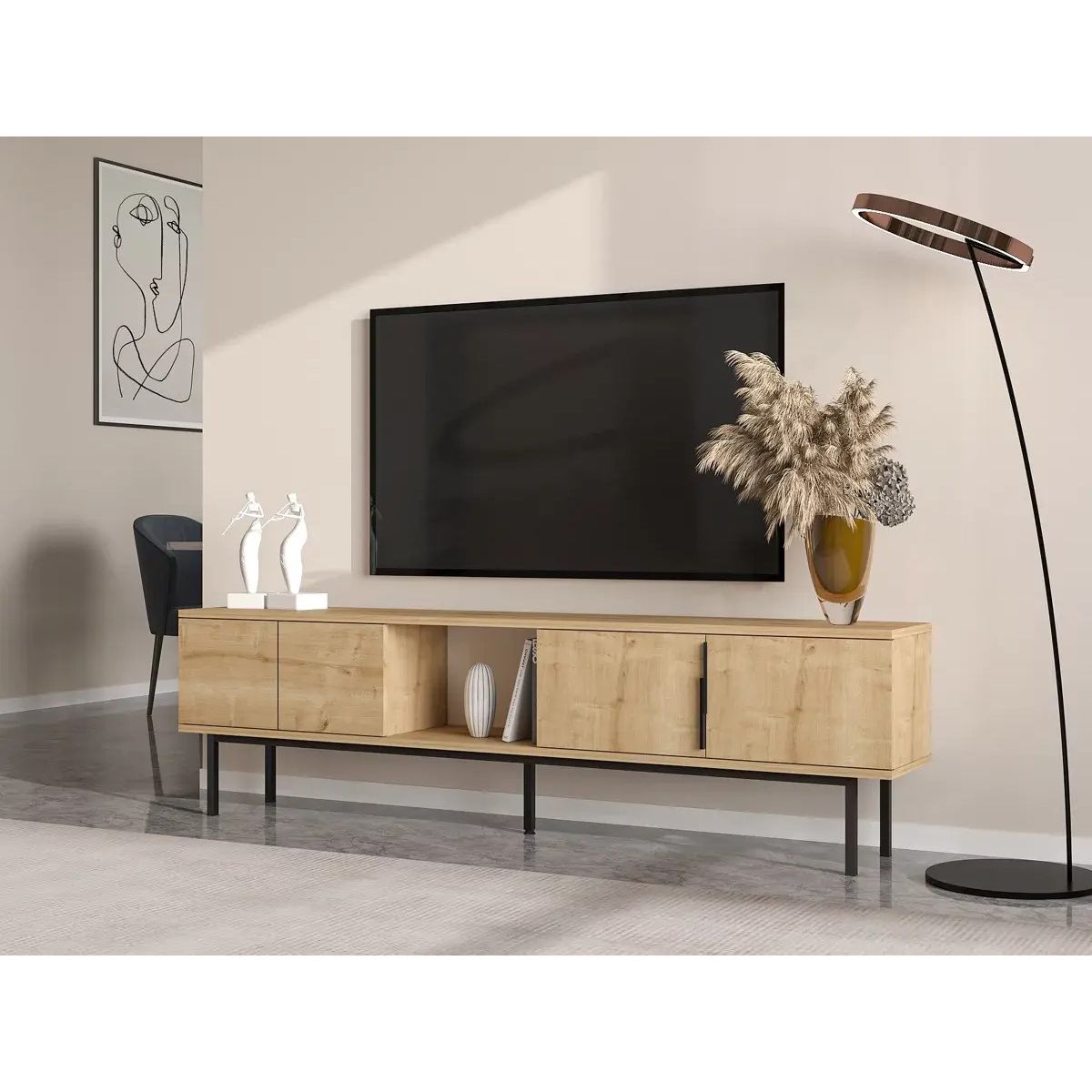 R&R MUEBLES - Mueble de TV Minimalista Bell Duna R&R MUEBLES
