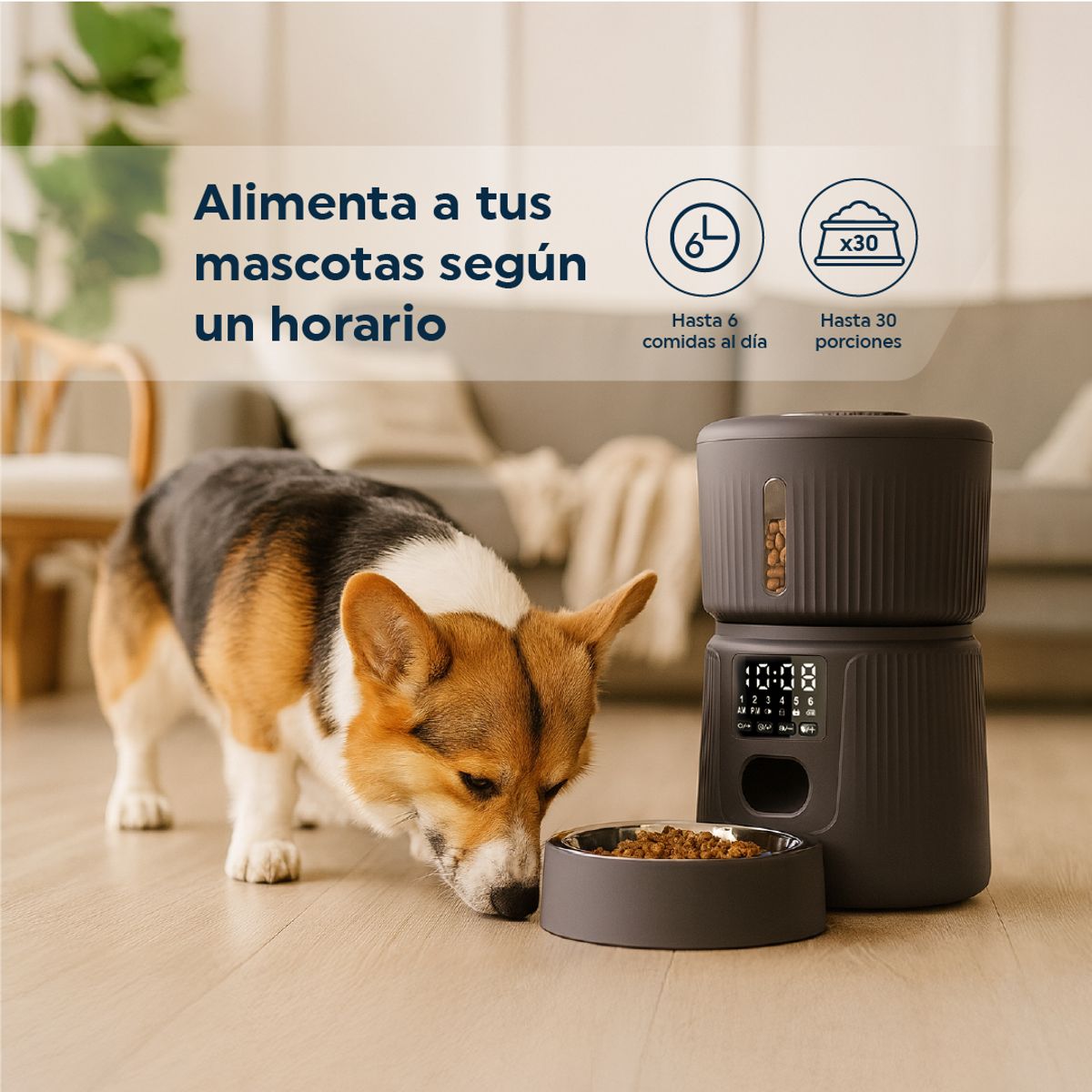 TRENDY TECH E I R L - Alimentador automático para mascotas 3L comidas programables