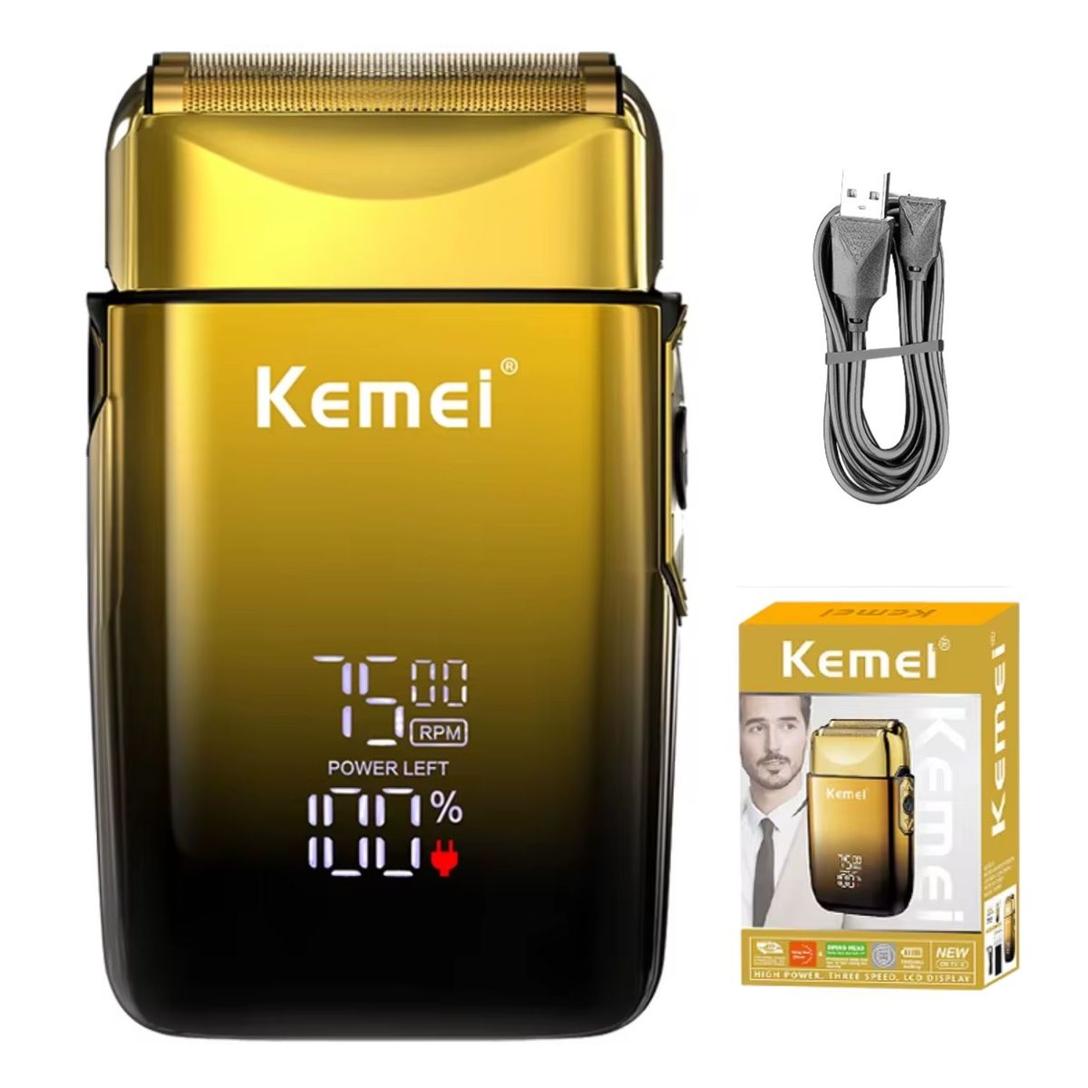 OEM - Afeitadora Kemei  Shaver Profesional USB Recargable