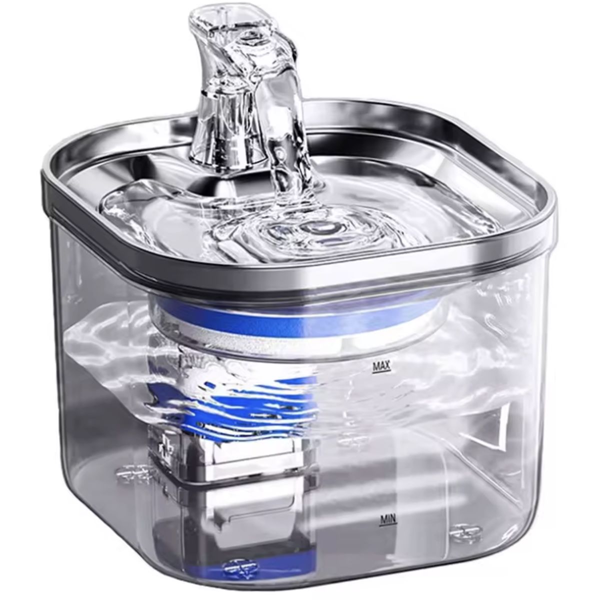 TRENDY TECH E I R L - Bebedero automático de Acero Inoxidable para Mascotas 2L