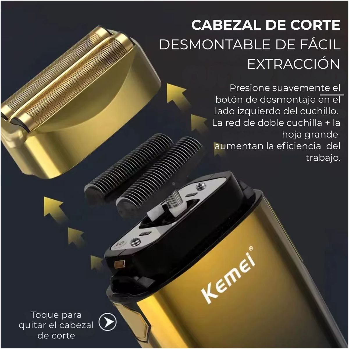 OEM - Rasuradora Eléctrica Shaver Inalámbrico Recargable USB Kemei