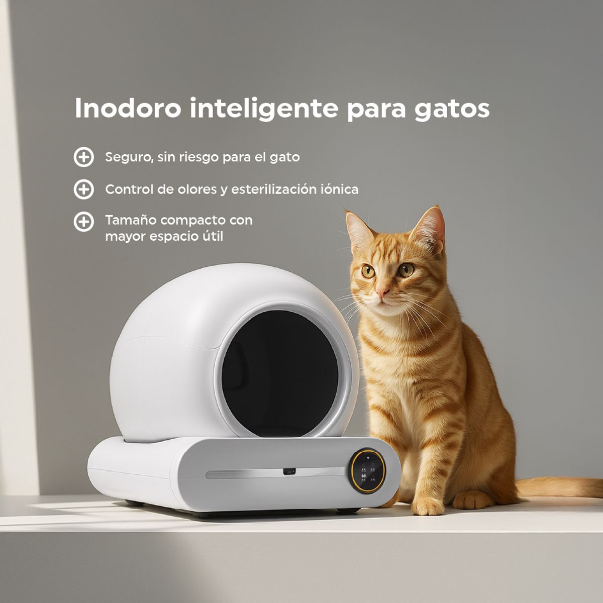 TRENDY TECH E I R L - Arenero Smart Automático 65L Circular Premium Gatos