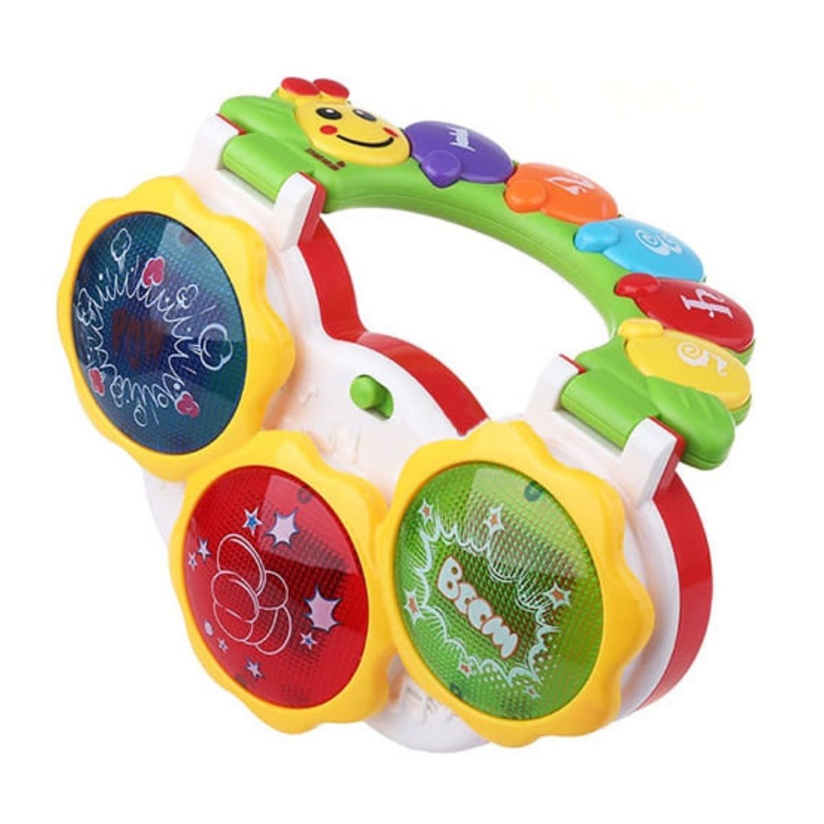 GENERICO - Juguete Didáctico Musical Tambor Oruga con Notas Musicales