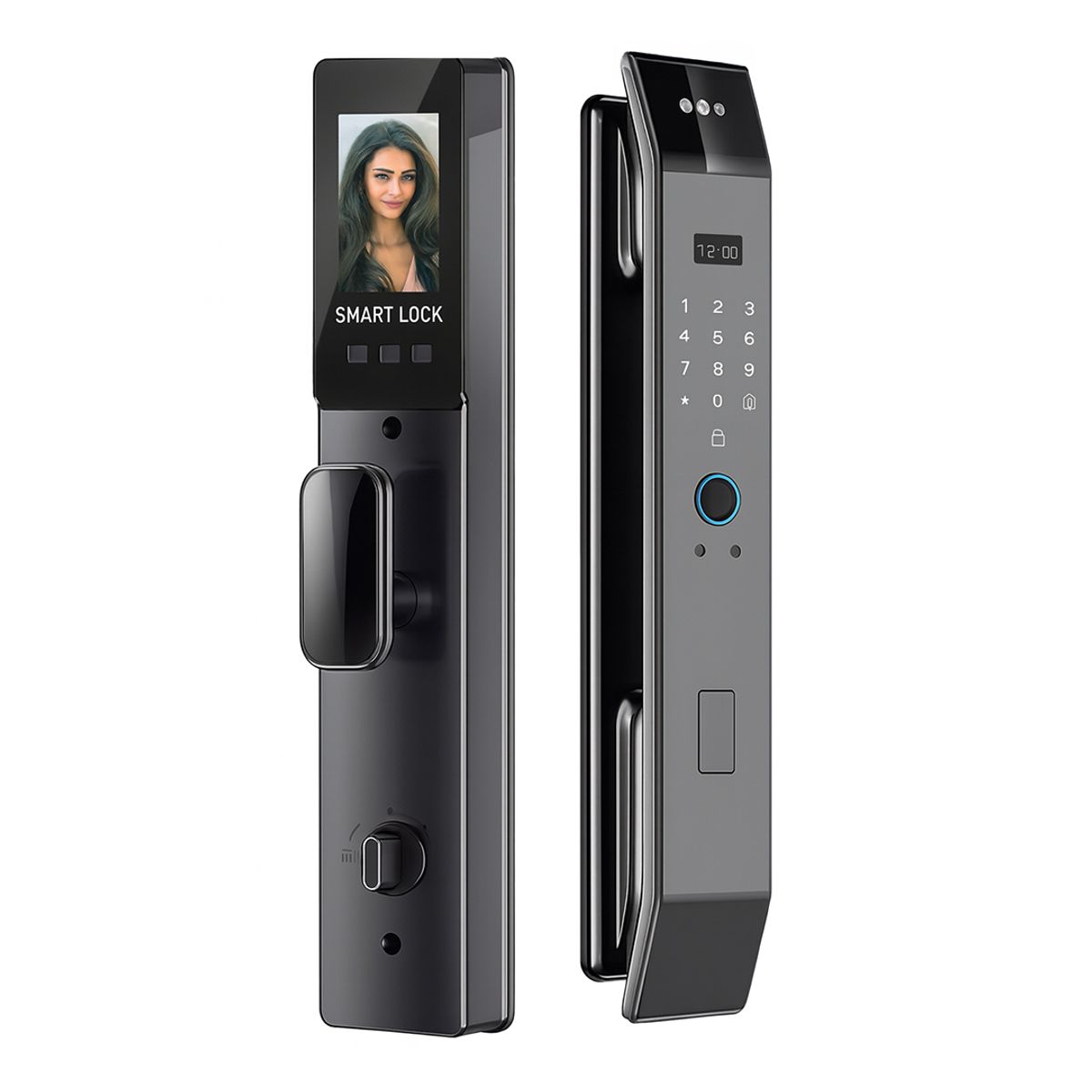 TRENDY TECH E I R L - Cerradura Inteligente Exterior Smart 6 en 1 con Huella, Reconocimiento Facial, código, App y más